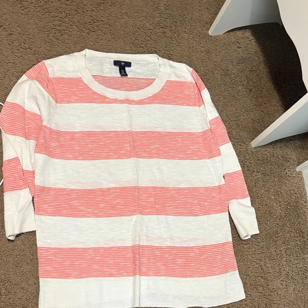 Striped Kids Shirt - Pink and White